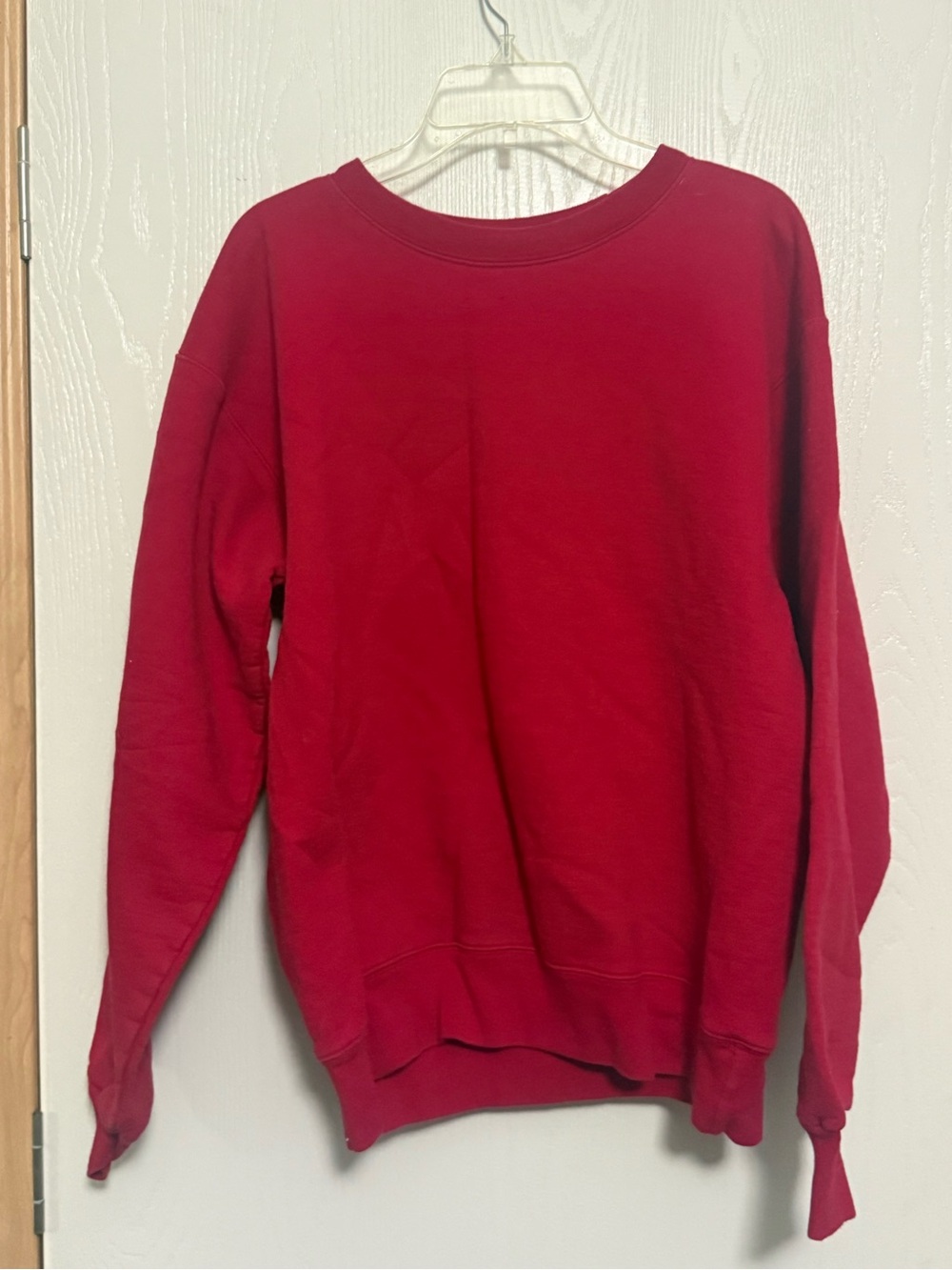 Hanes Crewneck Sweater in Red